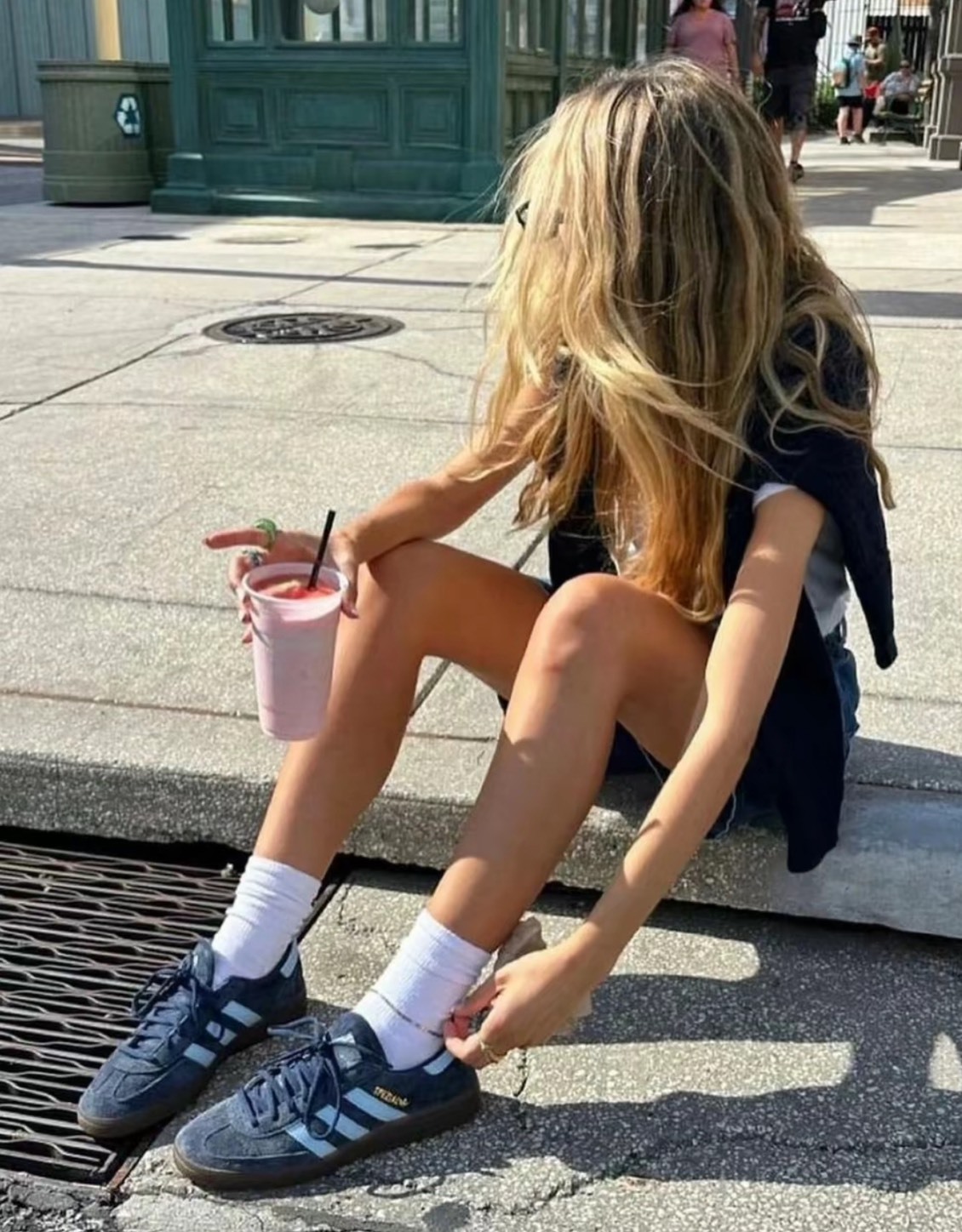 adidas HANDBALL SPEZIAL 低幫休閒板鞋 藍棕 男女同款