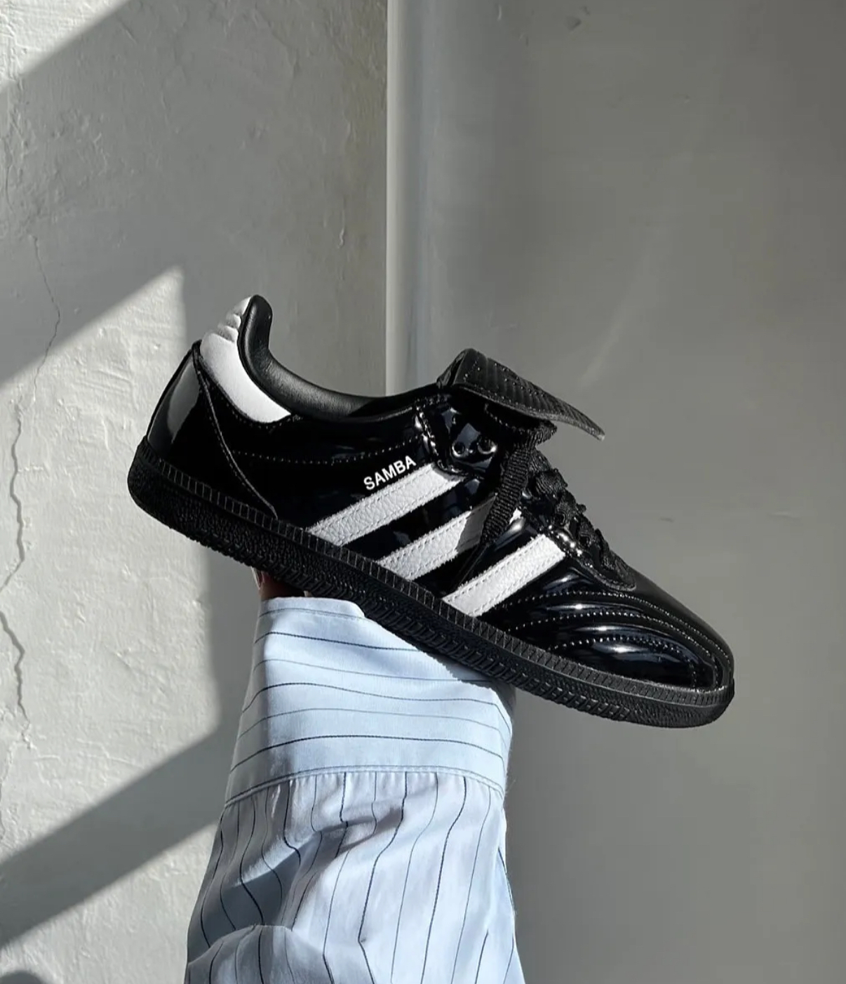 Adidas Originals Samba LT 黑色 黑白漆皮 翻鞋舌 長鞋舌 德訓鞋 JI2707/預購