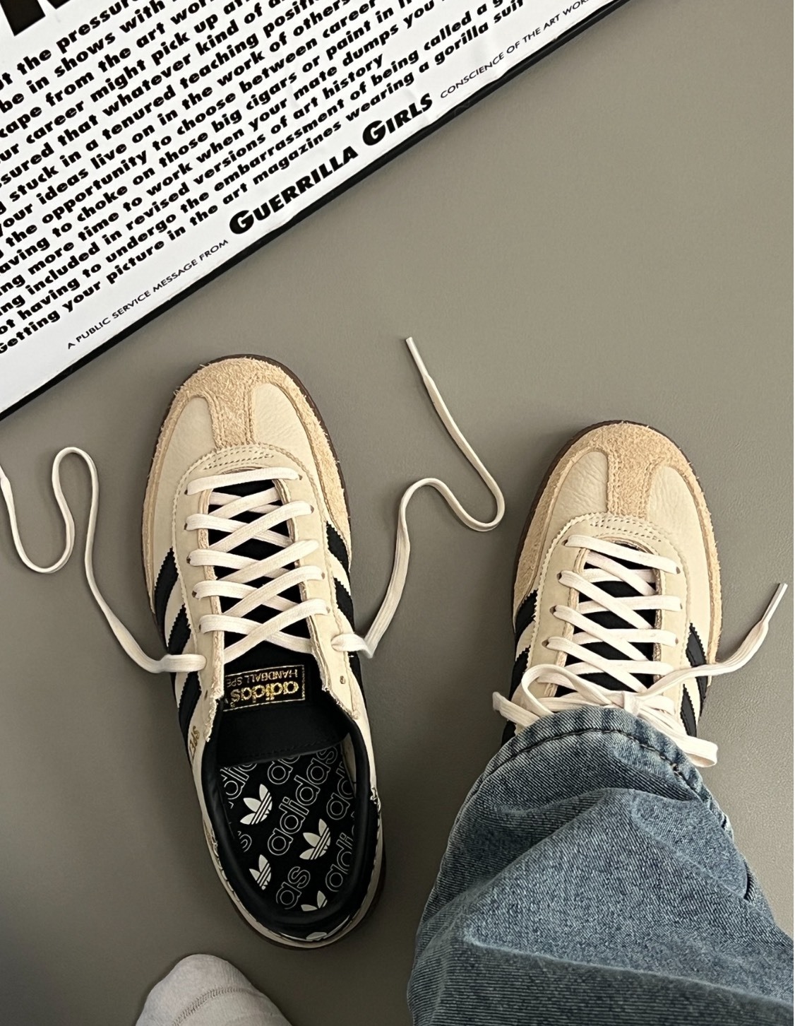 adidas HANDBALL SPEZIAL 白色低幫休閒板鞋 女款