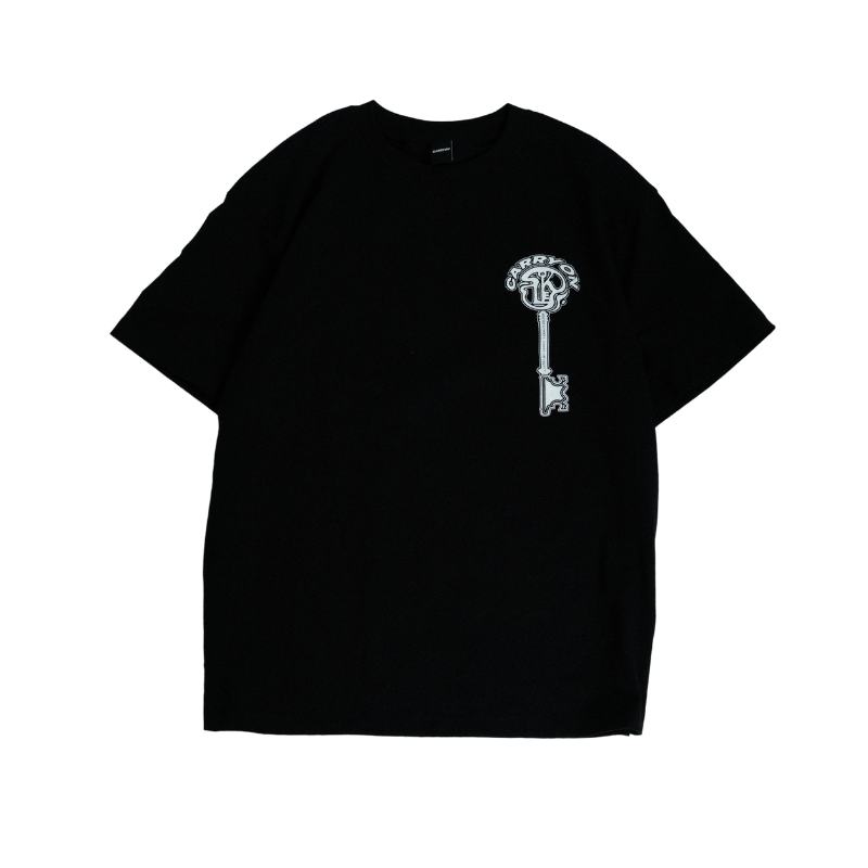 CARRYON X Lowkey 25SS Double Name Logo Tee 鑰匙 聯名短T 黑色 台灣製
