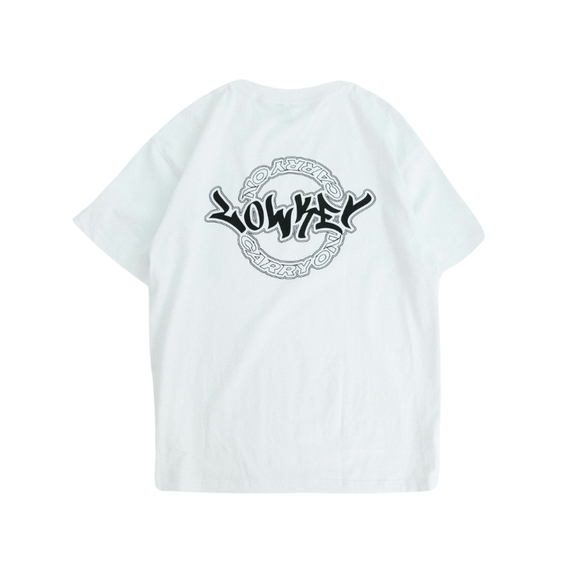 CARRYON X Lowkey 25SS Double Name Logo Tee 鑰匙 聯名短T 白色 台灣製