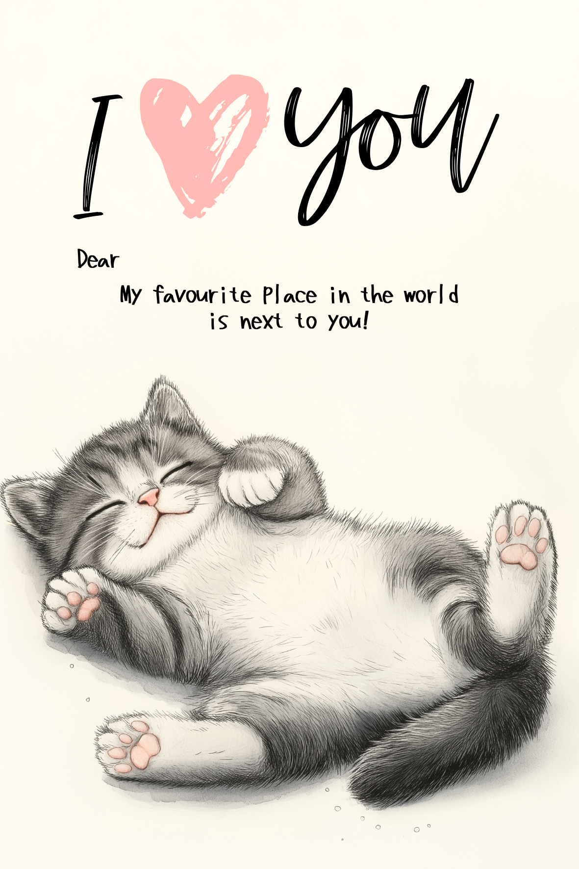 貓咪我愛你卡（請於結帳頁加購）