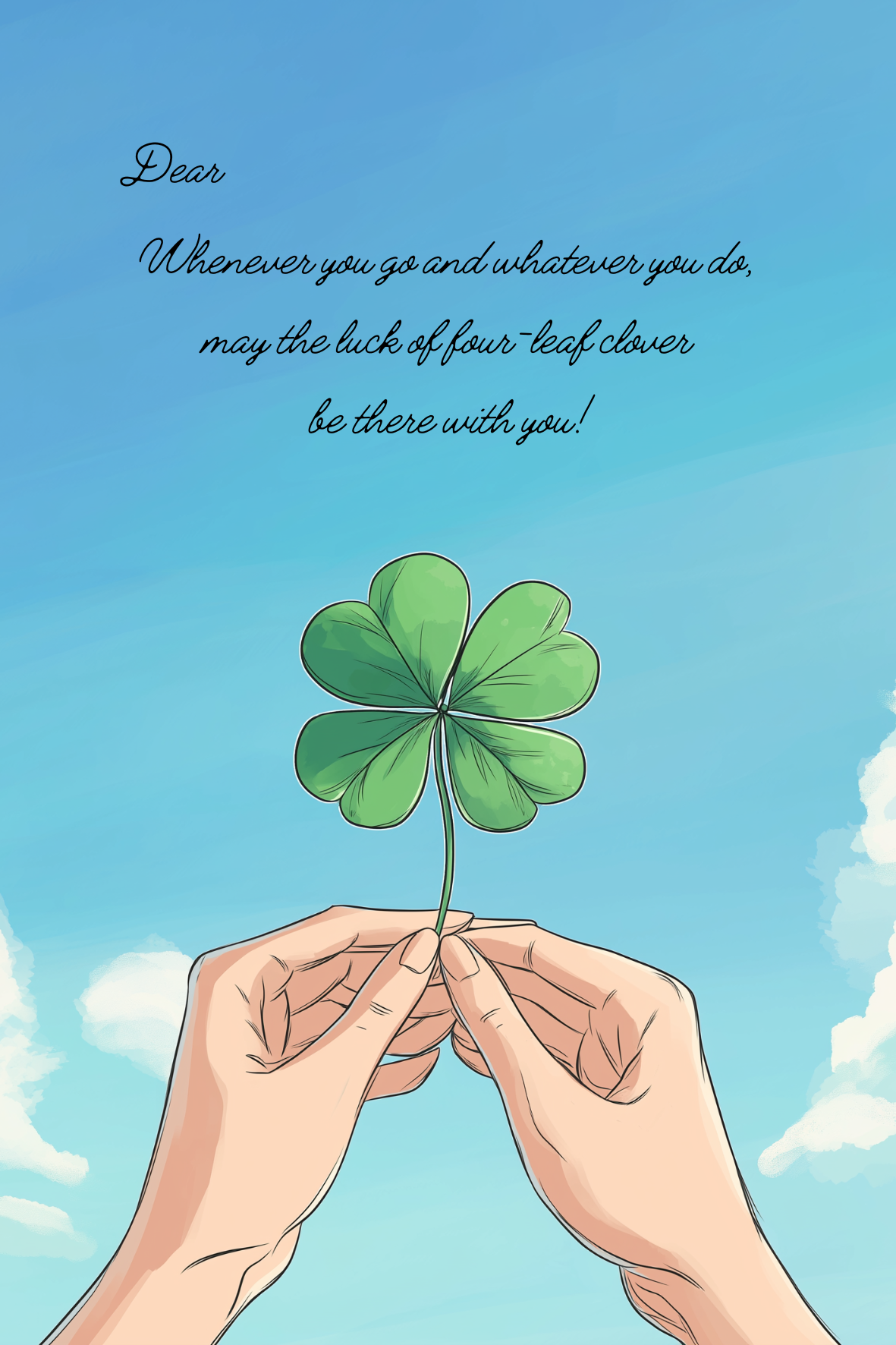 四葉草幸運祝賀卡（請於結帳頁加購）