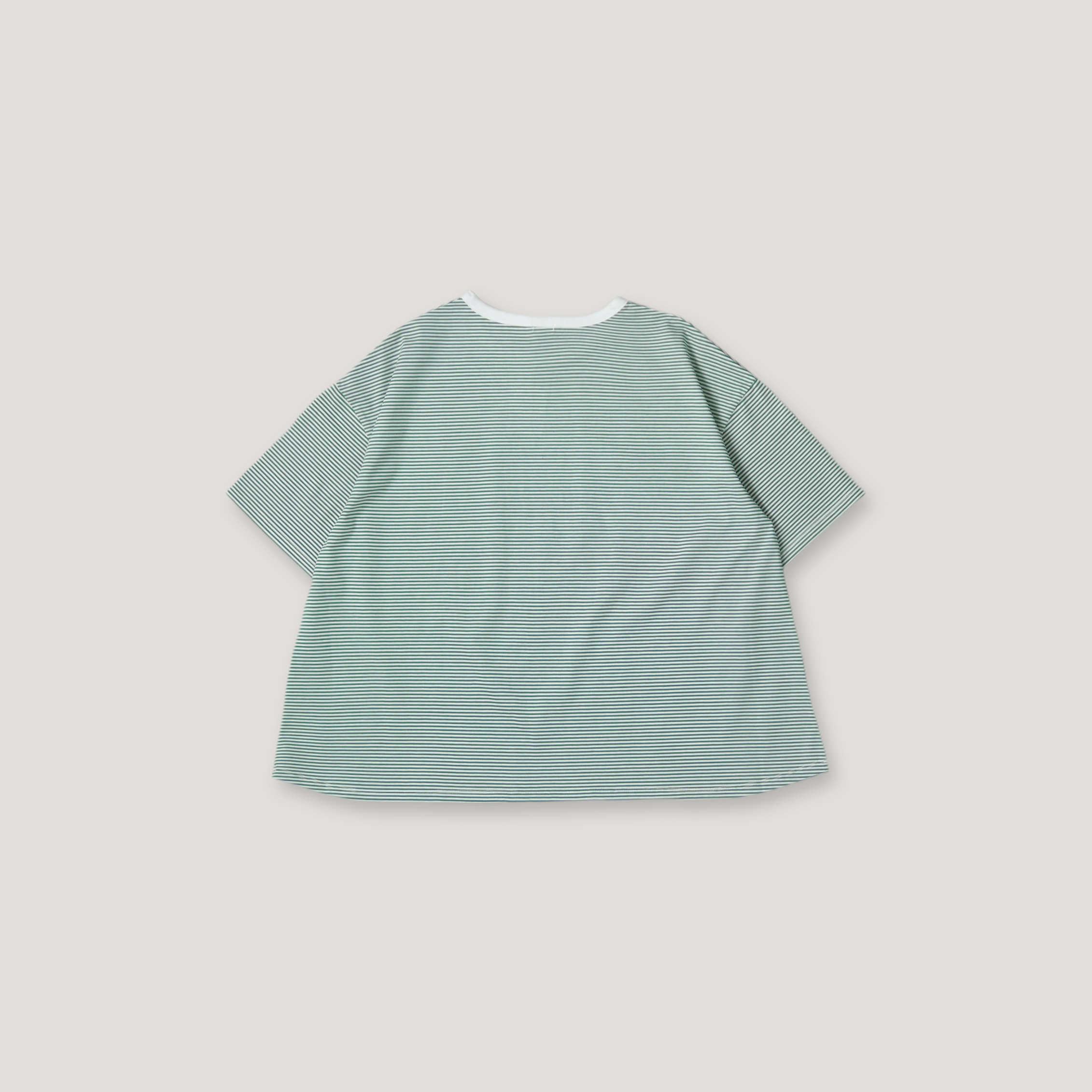 J.P.L. 滾邊領橫紋蘇匹馬棉傘型上衣 ╭ 2色 ╮