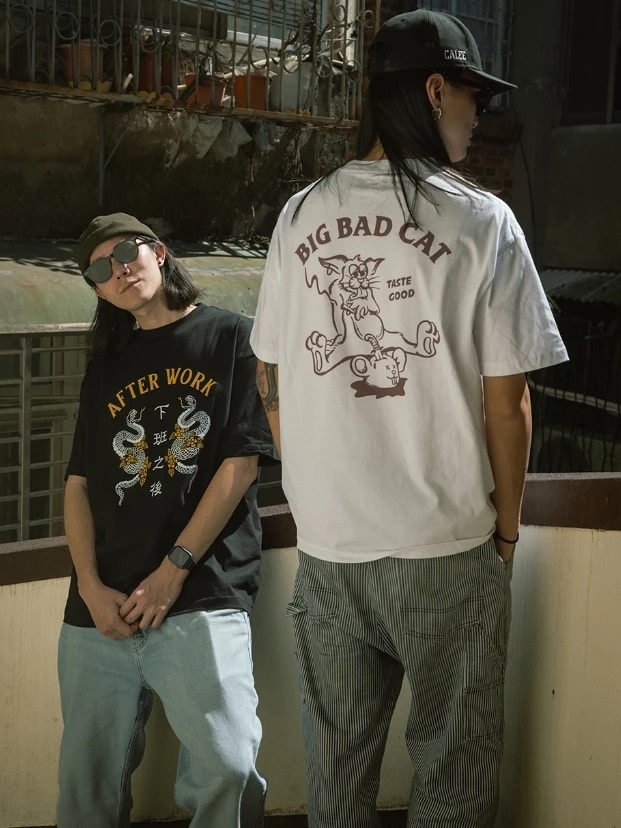 【AFTER WORK】BIG BAD CAT 短TEE