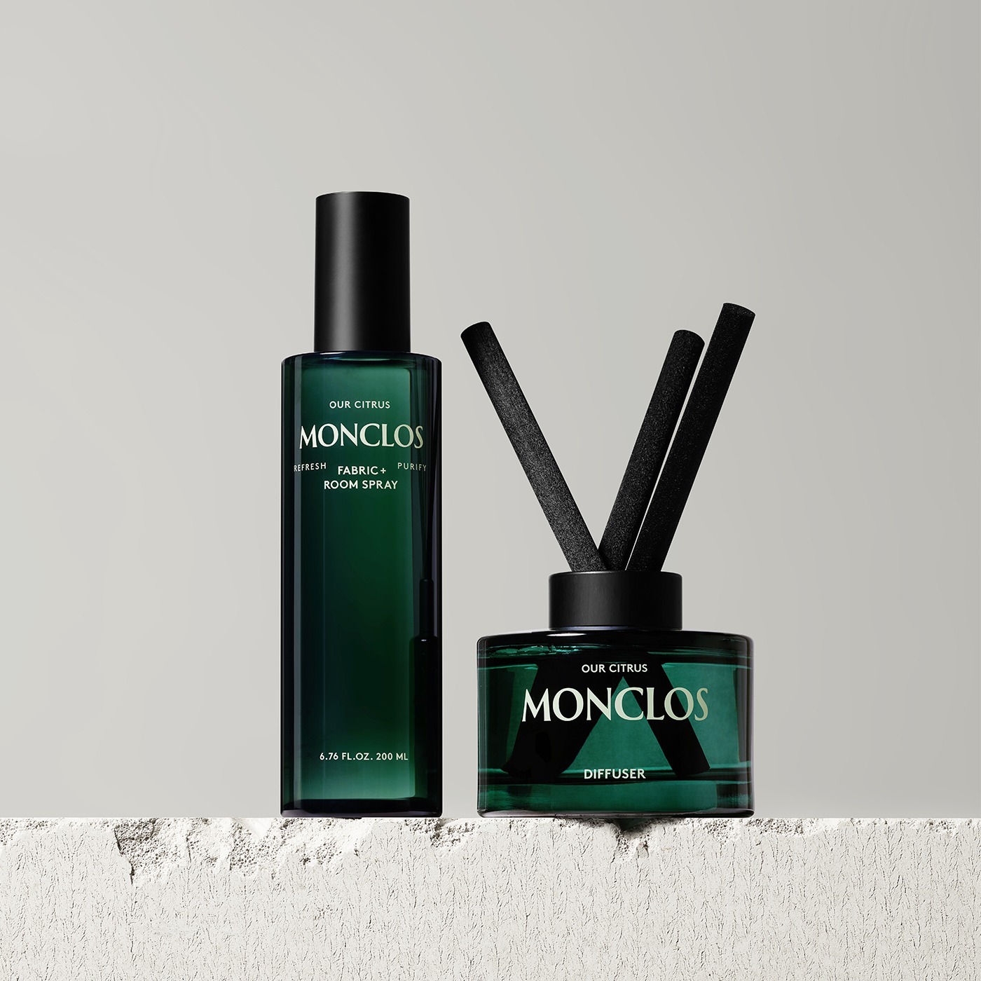 MONCLOS Room Spray 200ml + Diffuser 150ml Set - OUR CITRUS