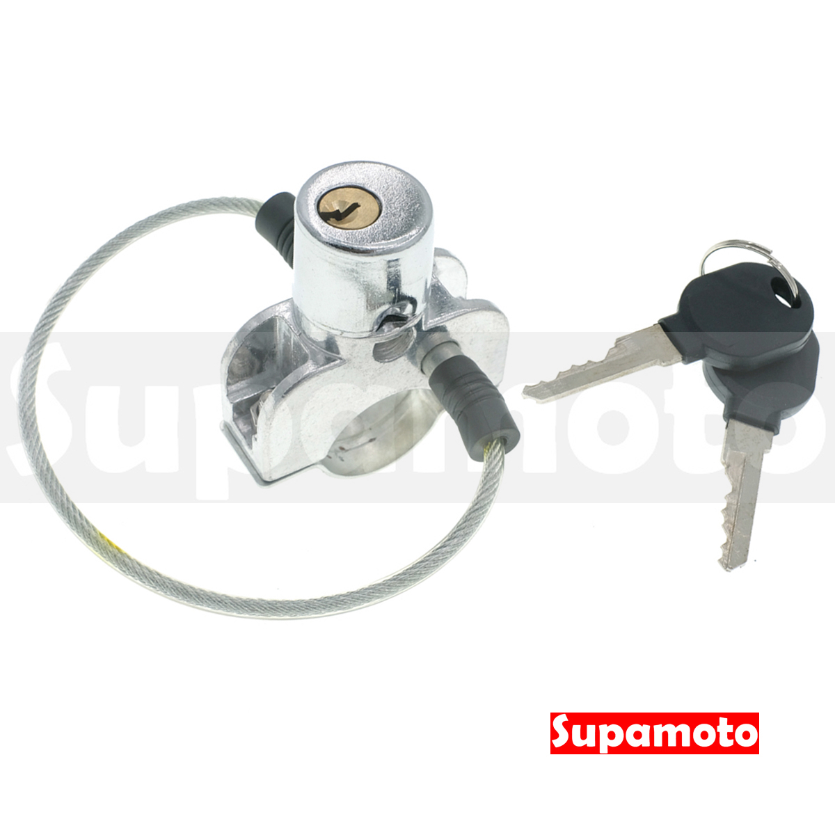 -Supamoto- 安全帽掛勾鎖—HL14鋼索 (頭盔鎖/鎖頭/掛鈎/鋁合金/車把/改裝/防盜)