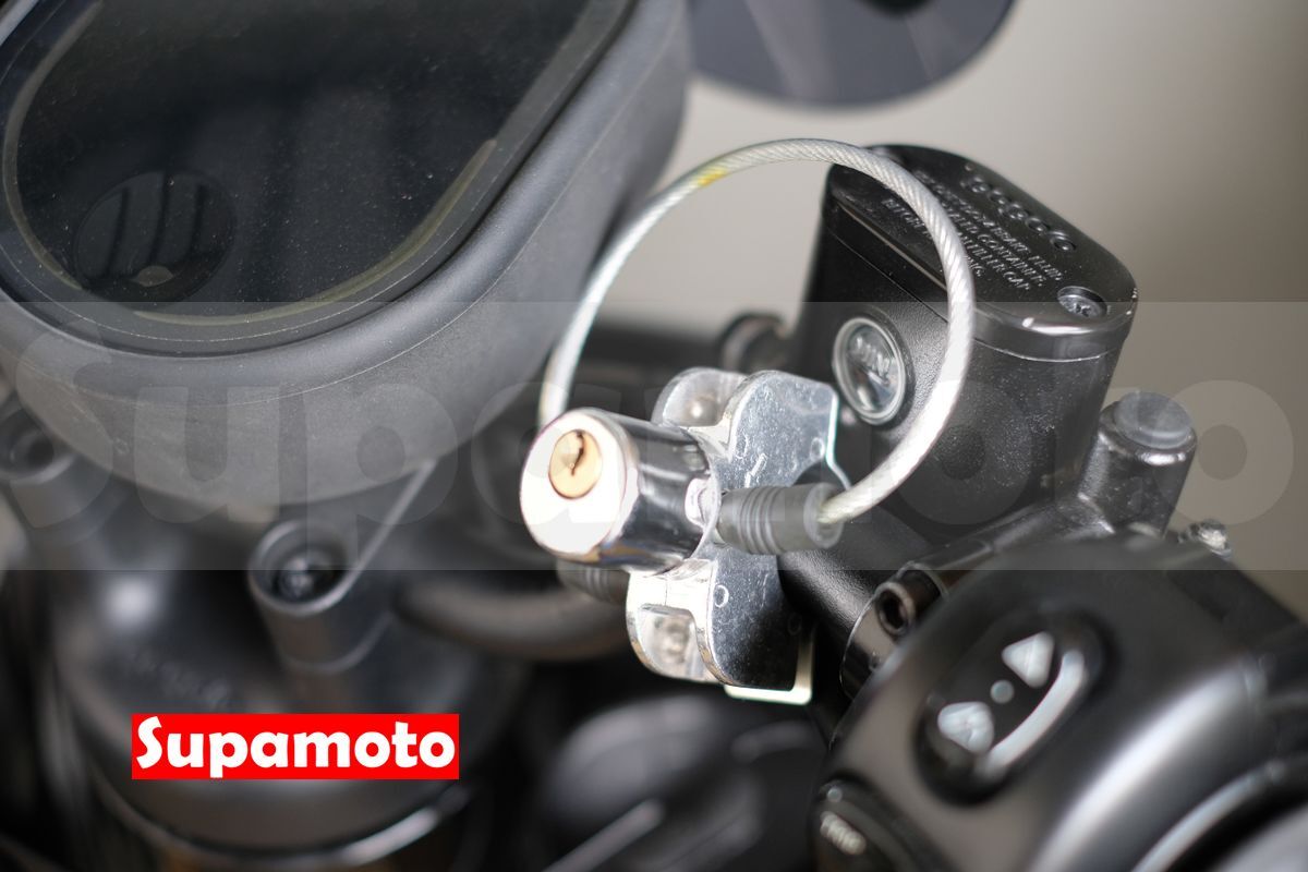 -Supamoto- 安全帽掛勾鎖—HL14鋼索 (頭盔鎖/鎖頭/掛鈎/鋁合金/車把/改裝/防盜)