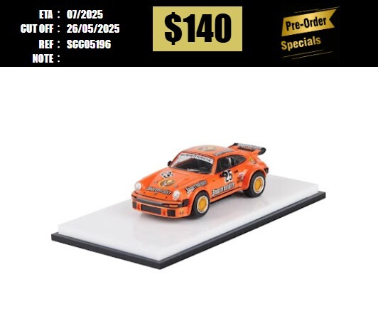 PO-$140 * SMALLCARART * 1:64 911 TURBO 934 JAGERMEISTER #25 [OD19/05]