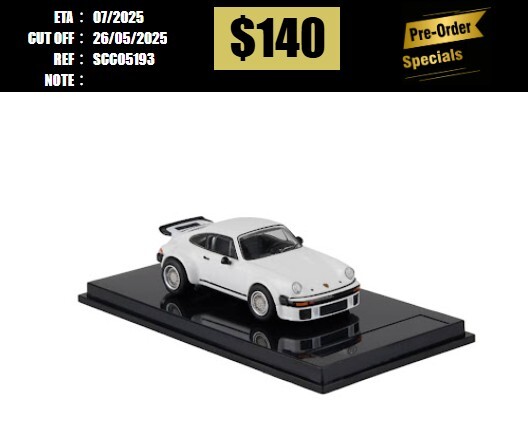 PO-$140 * SMALLCARART * 1:64 911 TURBO 934 WHITE [OD19/05]