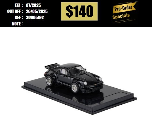 PO-$140 * SMALLCARART * 1:64 911 TURBO 934 BLACK [OD19/05]