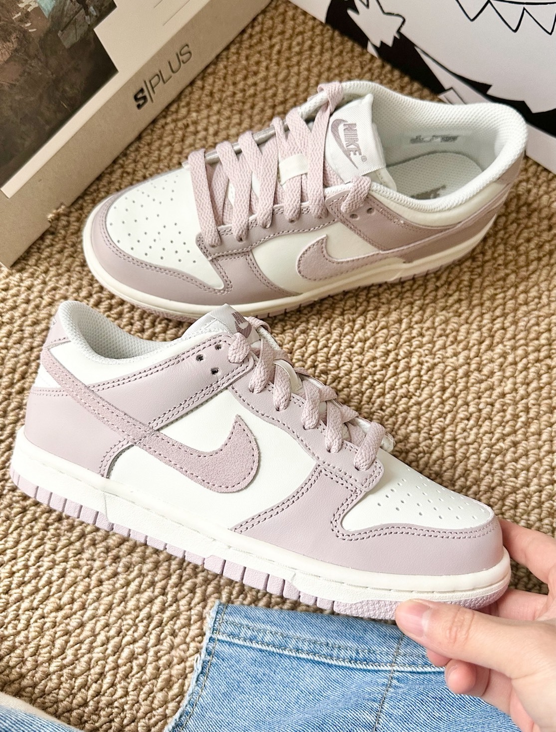 NIKE DUNK LOW GS 芋泥啵啵 粉紫色 奶油底 大童鞋 FB9109-122