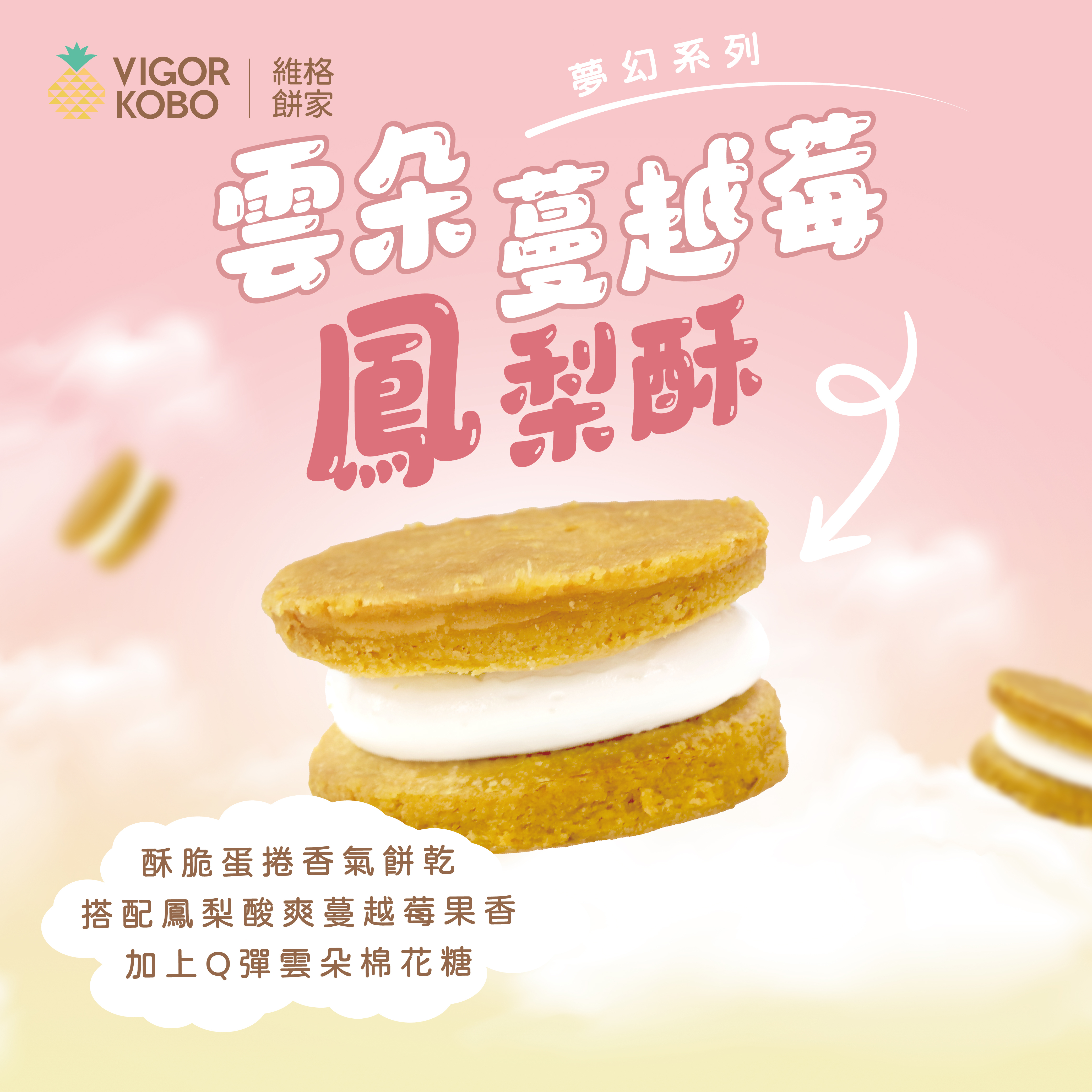 【Nantou Choco Coffee Fest Collab】Cloud Cranberry Pineapple Cake 3pcs