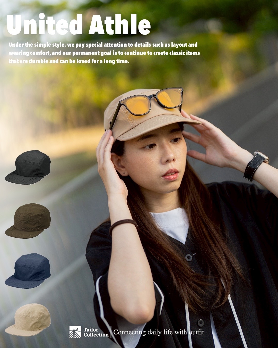 #預購 United Athle 日本UA 尼龍五分割帽 3967201 四色