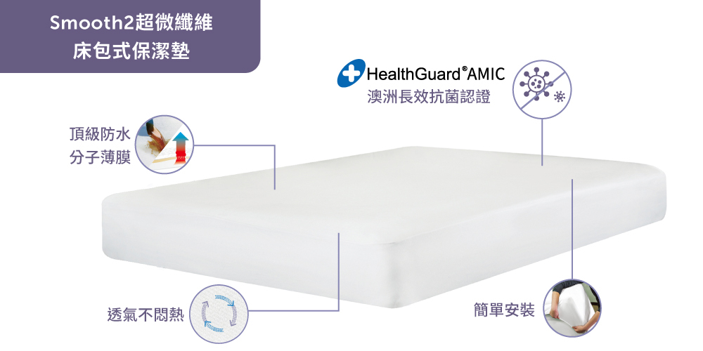 寢之堡超微纖維床包式保潔墊