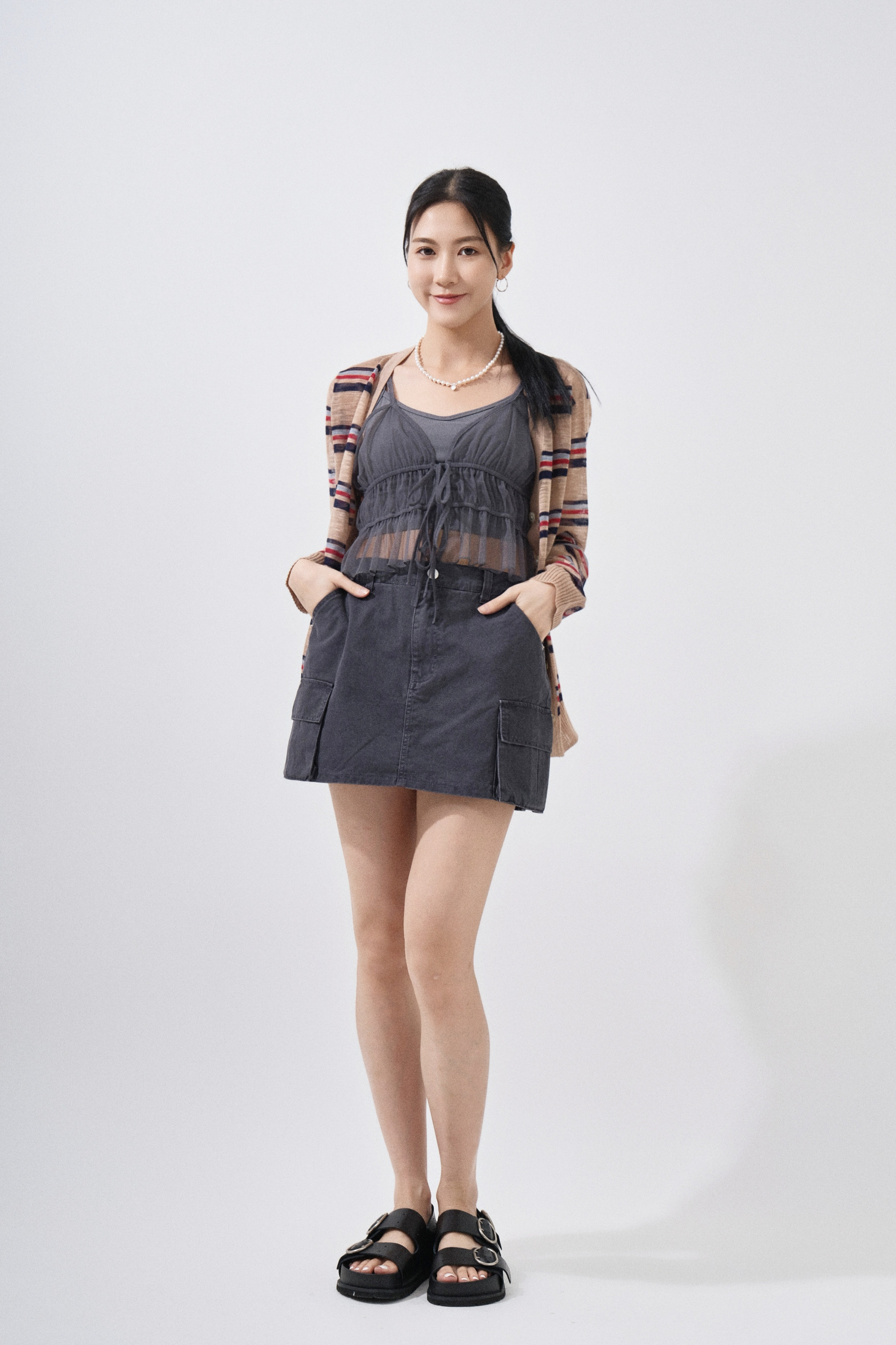 SS25_0208（外套＋上衣＋吊帶＋半截裙）