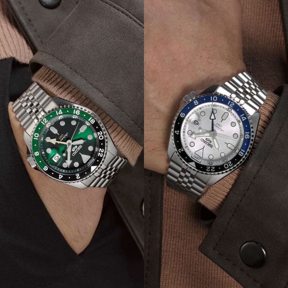 SEIKO 精工5 Sports 4R34機芯新色GMT 機械錶（4R34-00A0G／SSK035K1）