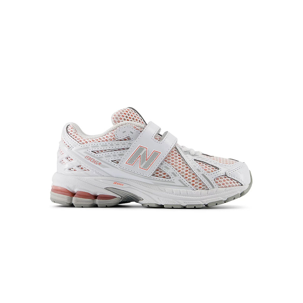 New Balance NB 1906 中童 童鞋 白灰橘色 運動 魔鬼氈 小朋友 復古 緩震 休閒鞋 PV1906CL