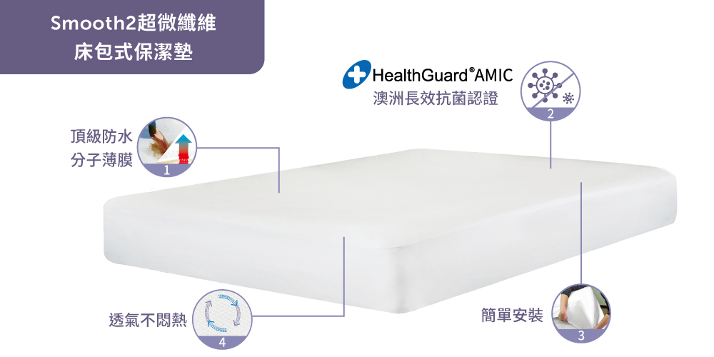 寢之堡超微纖維床包式保潔墊