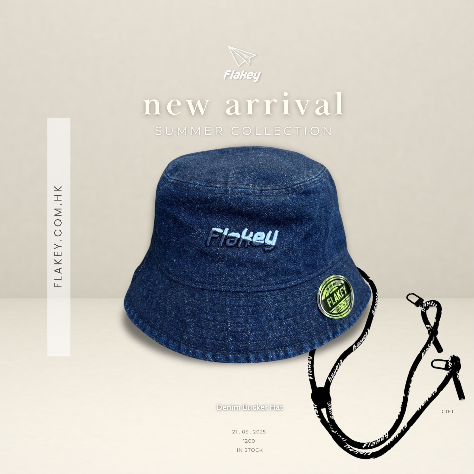 Flakey Denim Bucket Hat (深藍特別版)