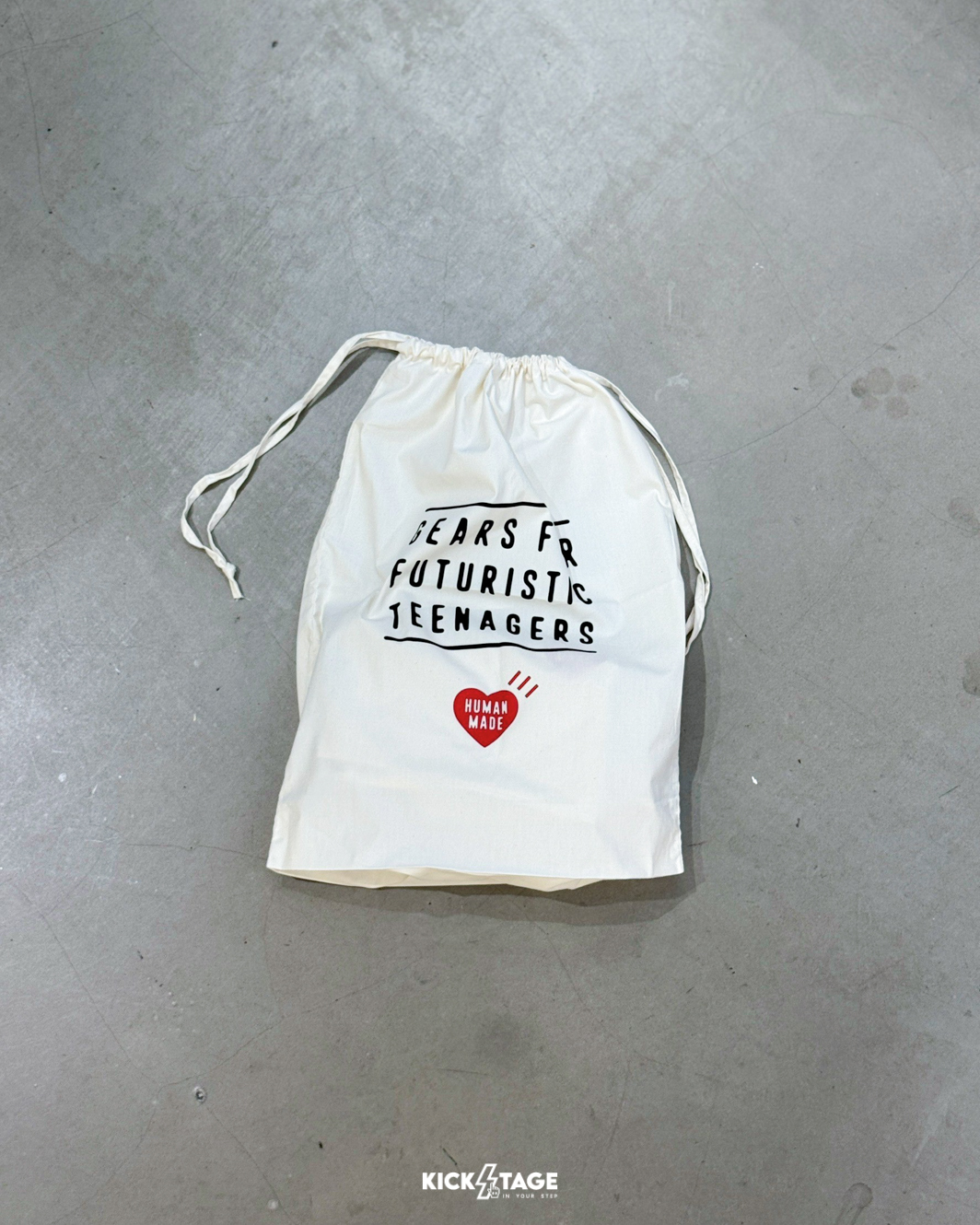 [西門實體門市現貨]Human Made 白 抽繩 帆布 愛心 收納袋 防塵袋 禮物袋 束口袋【HM00ST103-WH】