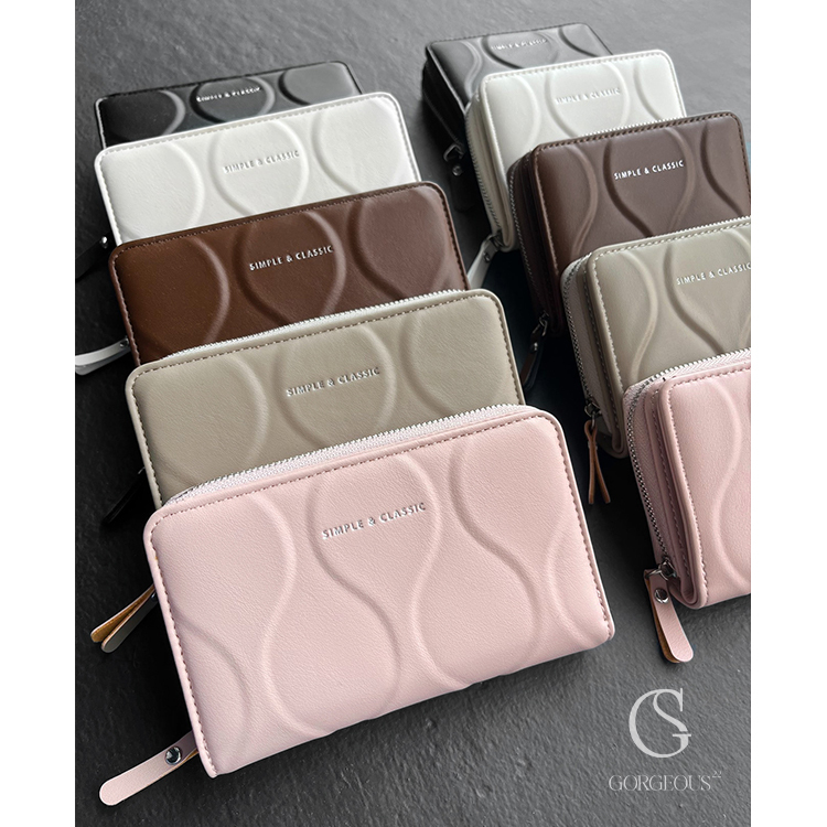 G8362 現貨「 水波紋霧面中/短夾 」