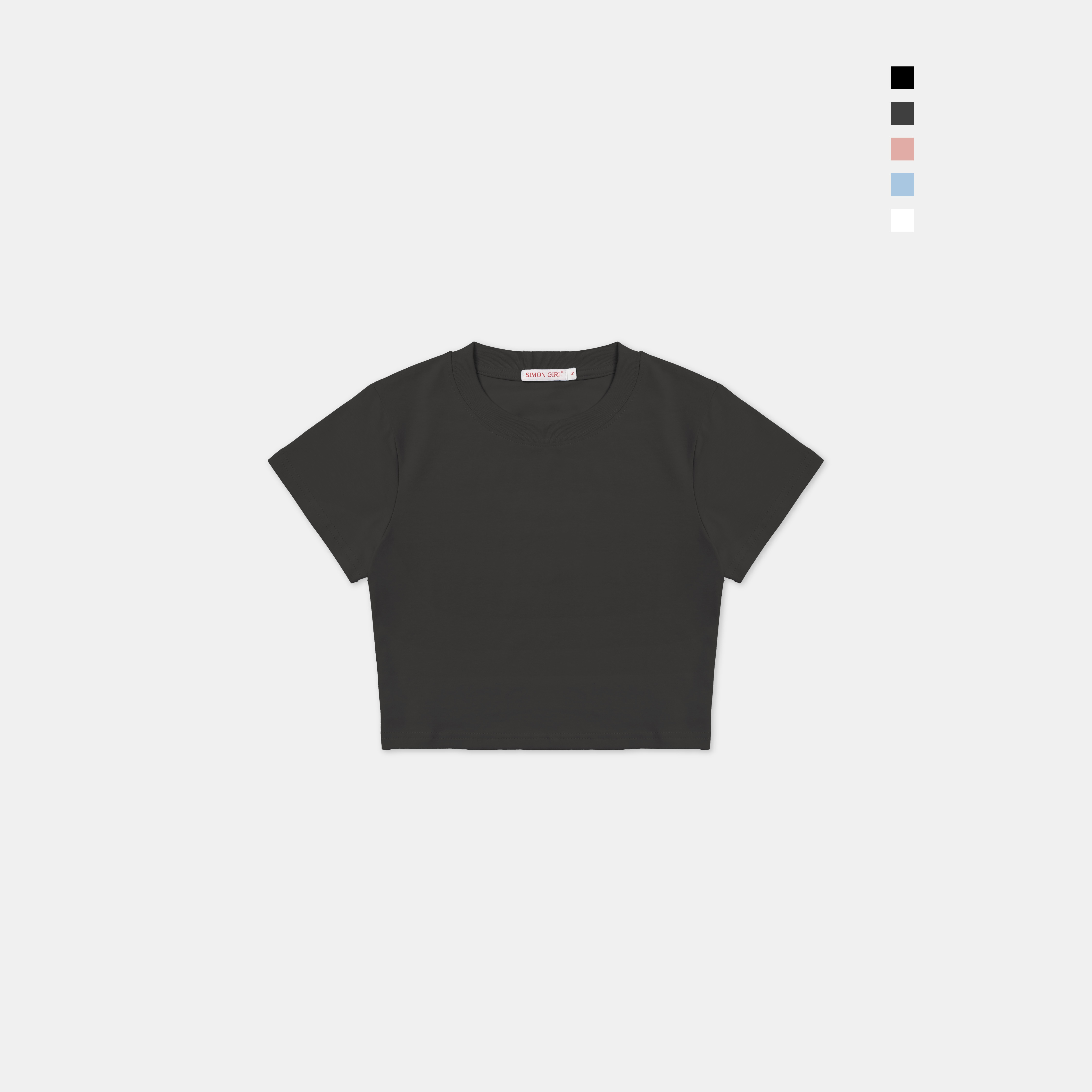 SIMON MADE GC-2508 氣質歐膩 正肩 短版 素T