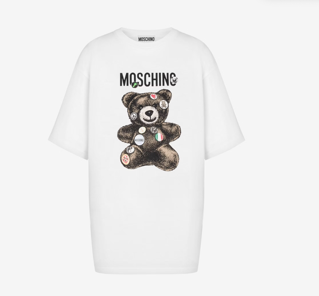 MOSCHINO徽章小熊T恤 ｜有機棉 Regular Fit