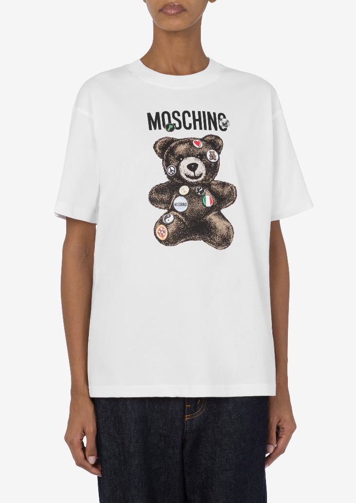 MOSCHINO徽章小熊T恤 ｜有機棉 Regular Fit