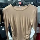 [S] DKNY PRALINE CREW NECK WITH SIDE RUCHING TOP, DP5T9985-EIZ [FINAL SALE] (SD1289)