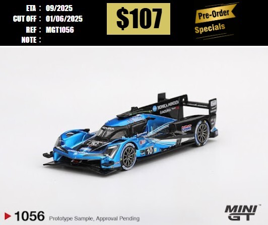PO-$107 * MINI GT * 1:64 #1056 Acura ARX-06 GTP #10 Wayne Taylor Racing with Andretti 2024 IMSA Daytona 24 Hrs  [OD19/05]