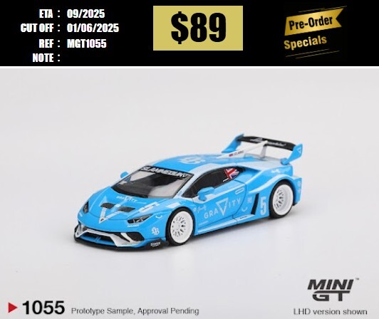 PO-$89 * MINI GT * 1:64 #1055 LB★WORKS Lamborghini Huracán GT GRAVITY RHD [OD19/05]