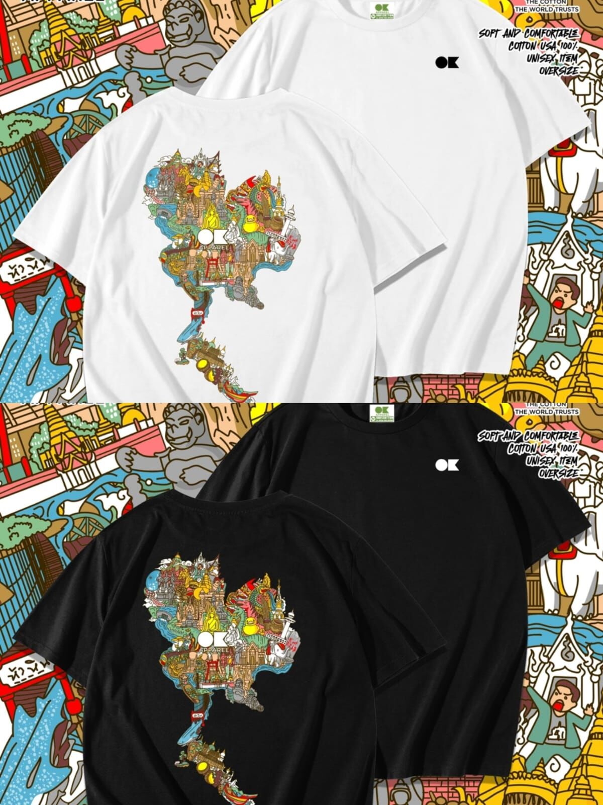 泰國連線 泰國地圖T-Shirts  (T5 T661)