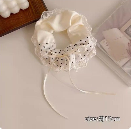 [3 FOR RM10] French Soft Polka Dot Scrunchies