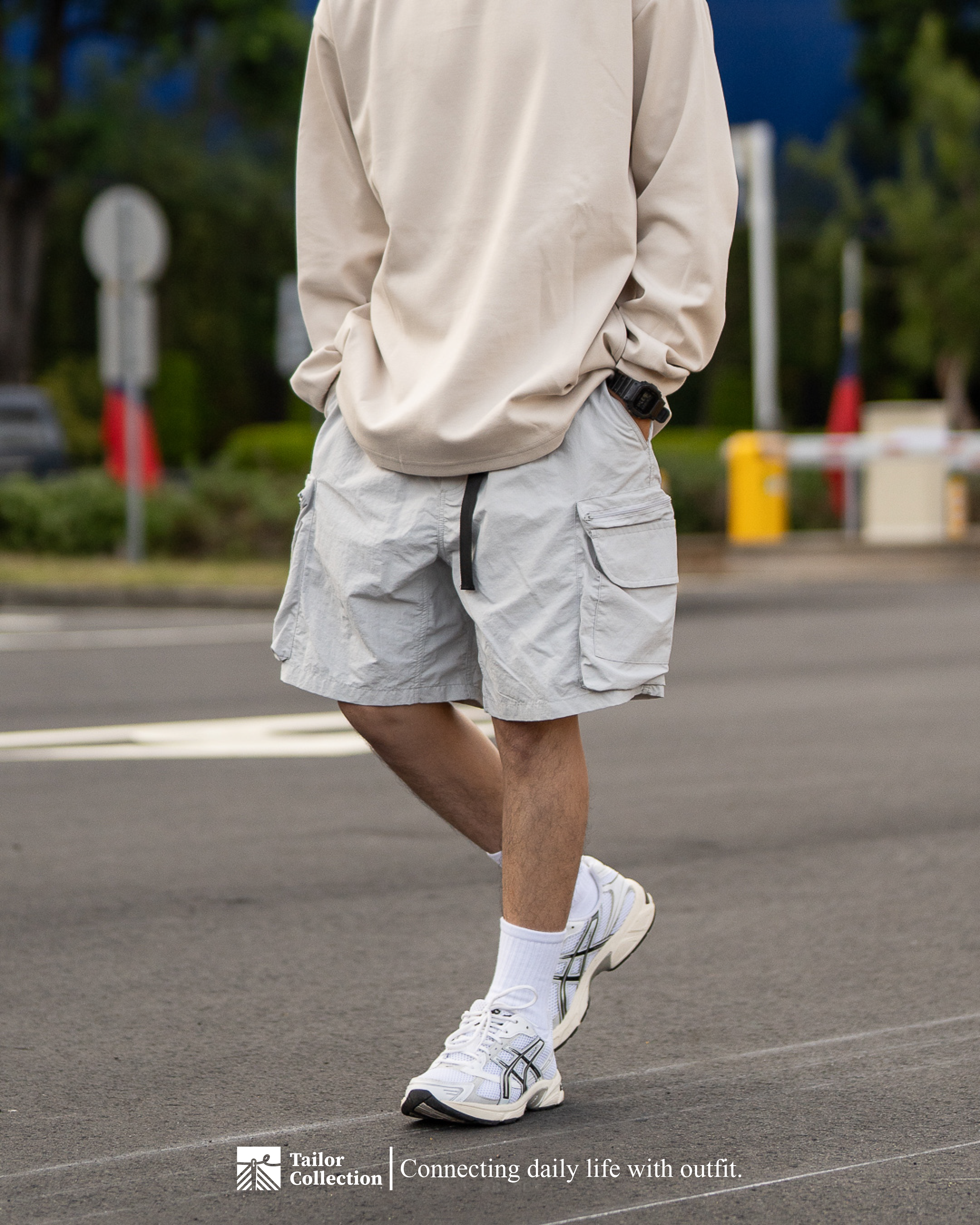 #現貨 Tailor collection  大口袋 抗撕裂 機能 束帶短褲 三色 6611