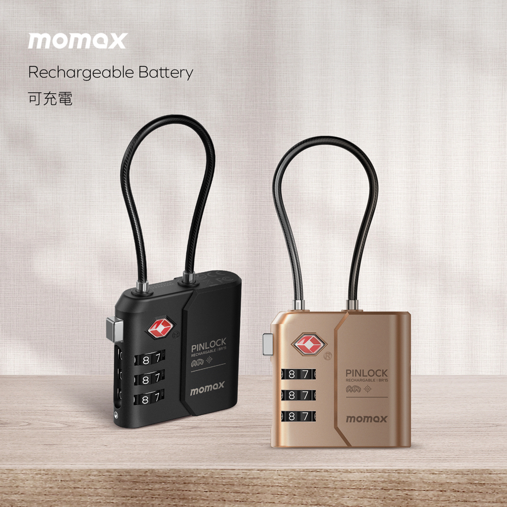 【Momax】 PinLock TSA 鎖頭 Find My 全球定位器 BR15TW BB12