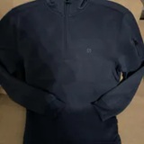 [S] DKNY MIDNIGHT SMALL LOGO PATCH HALF ZIP JACKET, DK34LK1301-MIDNIGHT FINAL SALE (SD1294)