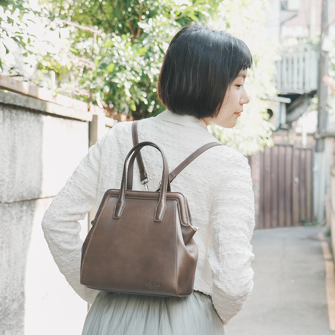 朝露晨曦真皮手提後背包 - 234073htcl