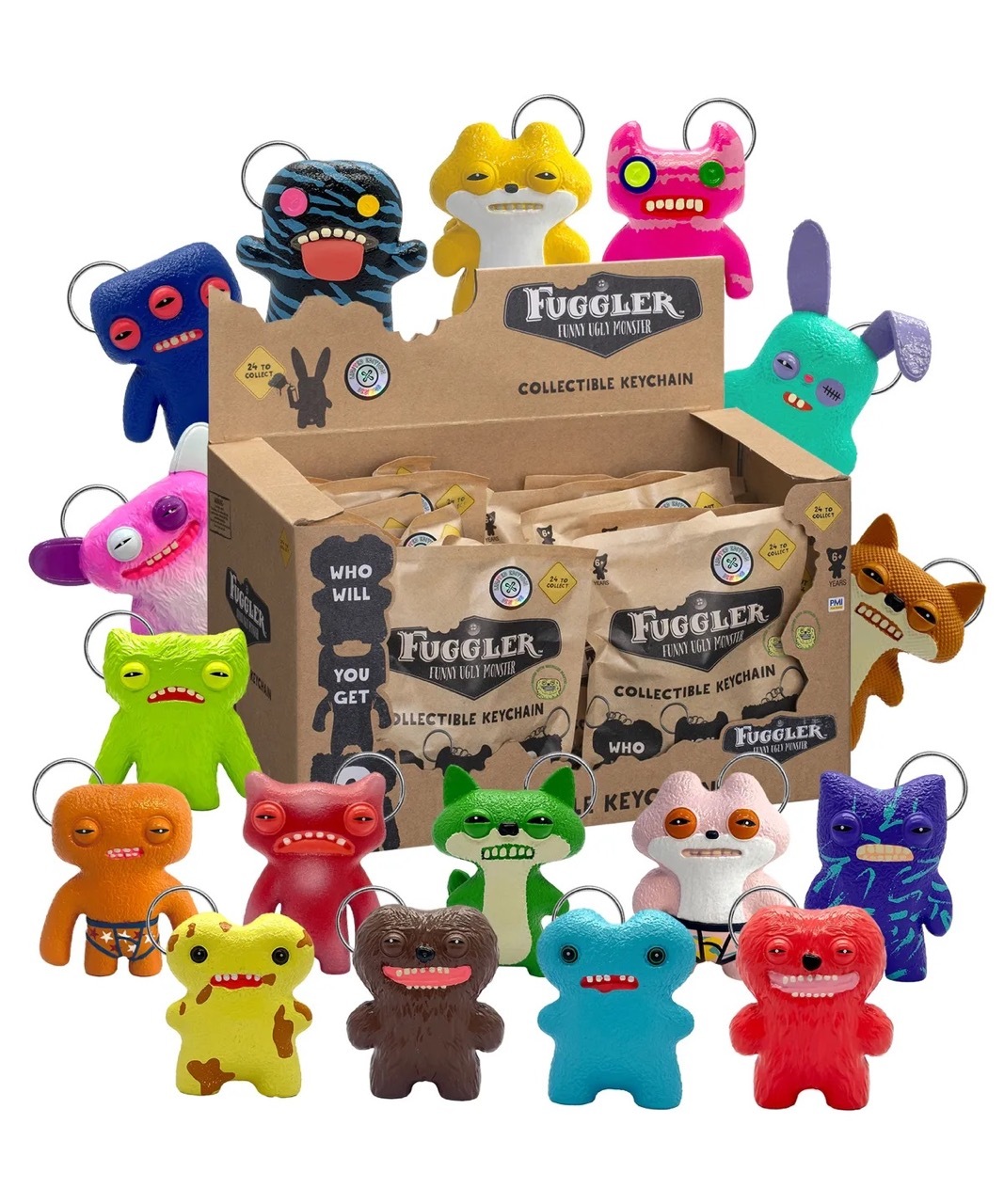 FUGGLER 牙齒怪 放克牙寶 調皮鬼系列 吊飾 鑰匙圈 公仔 盲包 盲袋 24款 / 現貨