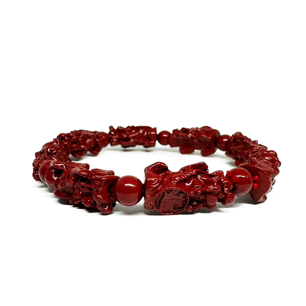 【海陽精品】吉祥轉好運硃砂貔貅手鍊 (廠商直出、不參加免運及滿額贈優惠)