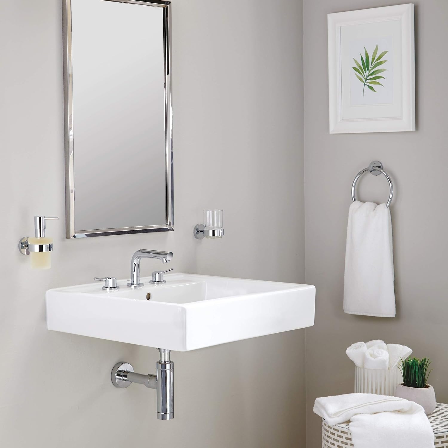 GROHE｜Essentials 壁掛式毛巾環（鉻色）40365001