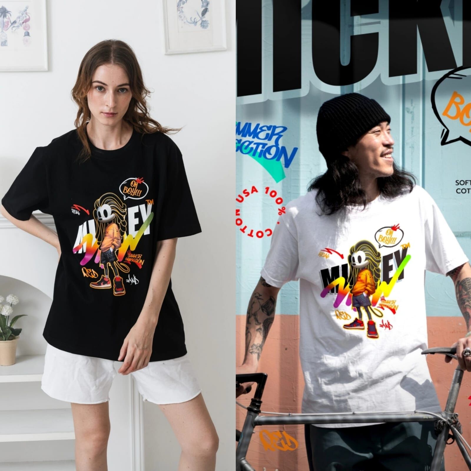 泰國連線 長頭髮米老鼠T-Shirt (T5 T704)