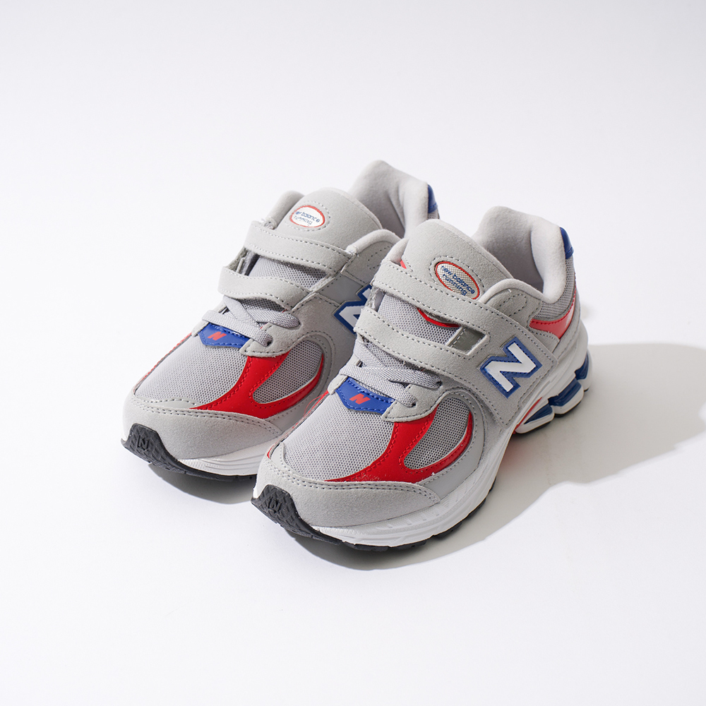 New Balance NB 2002 中童 童鞋 灰藍紅色 魔鬼氈 小朋友 經典 千禧跑鞋 慢跑鞋 PV2002KG