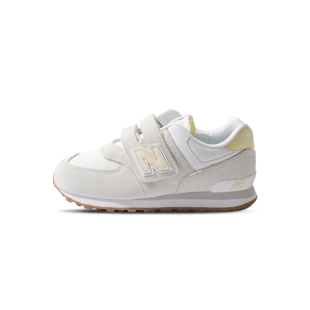 New Balance NB 574 中童 童鞋 米白黃色 魔鬼氈 經典 麂皮 小朋友 運動 休閒鞋 PV574CBL