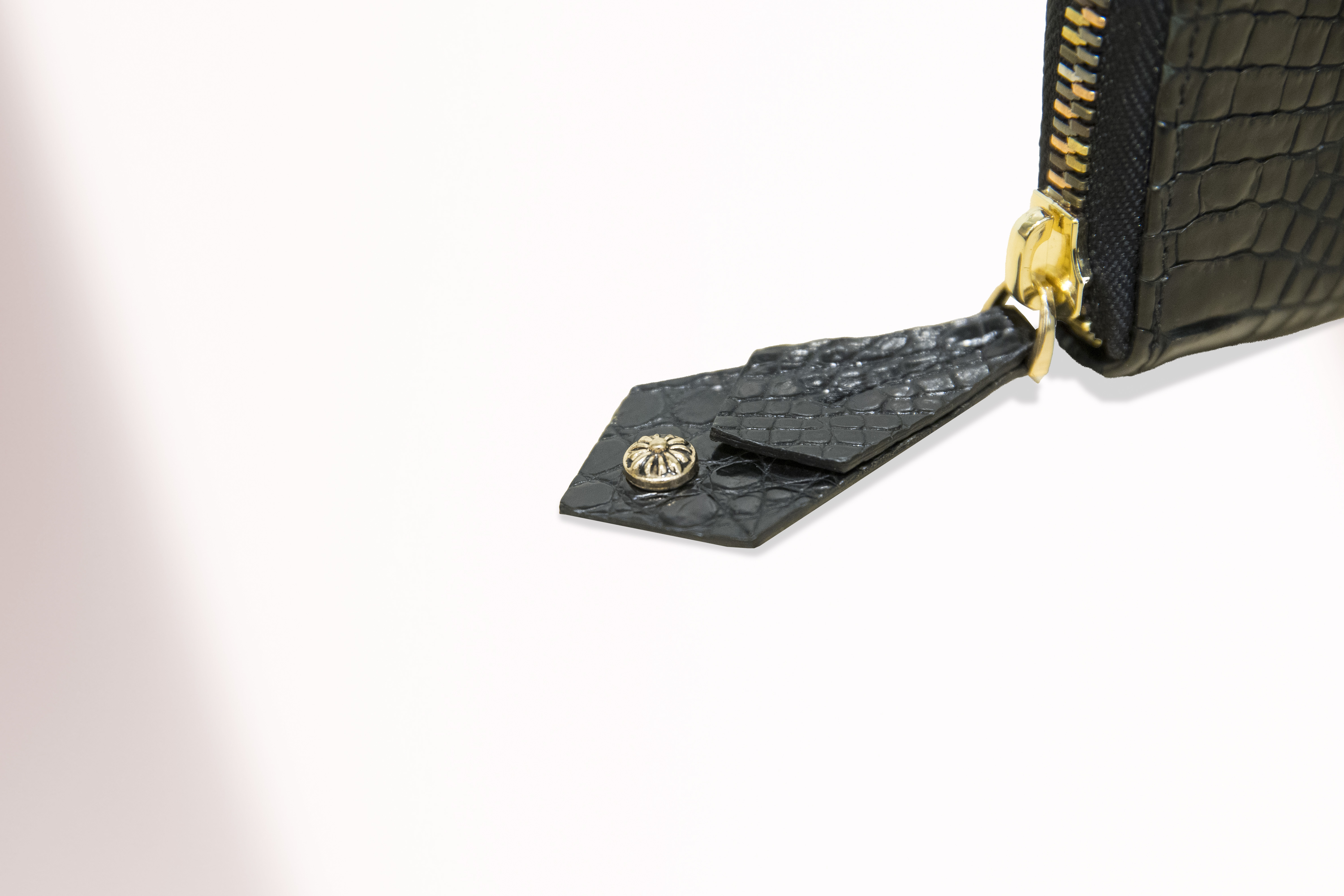 ANA -  Croco Cardholder Zipper Black