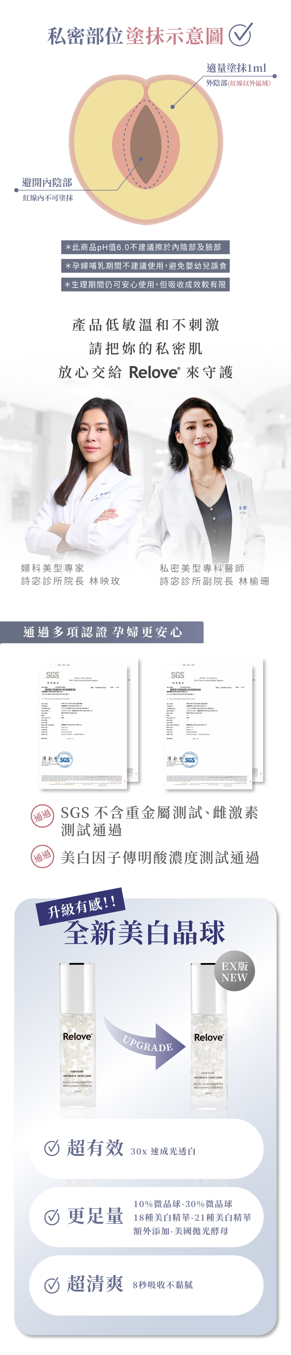 成分升級更足量,低敏溫和不刺激可使用在私密處(須避開內陰部)