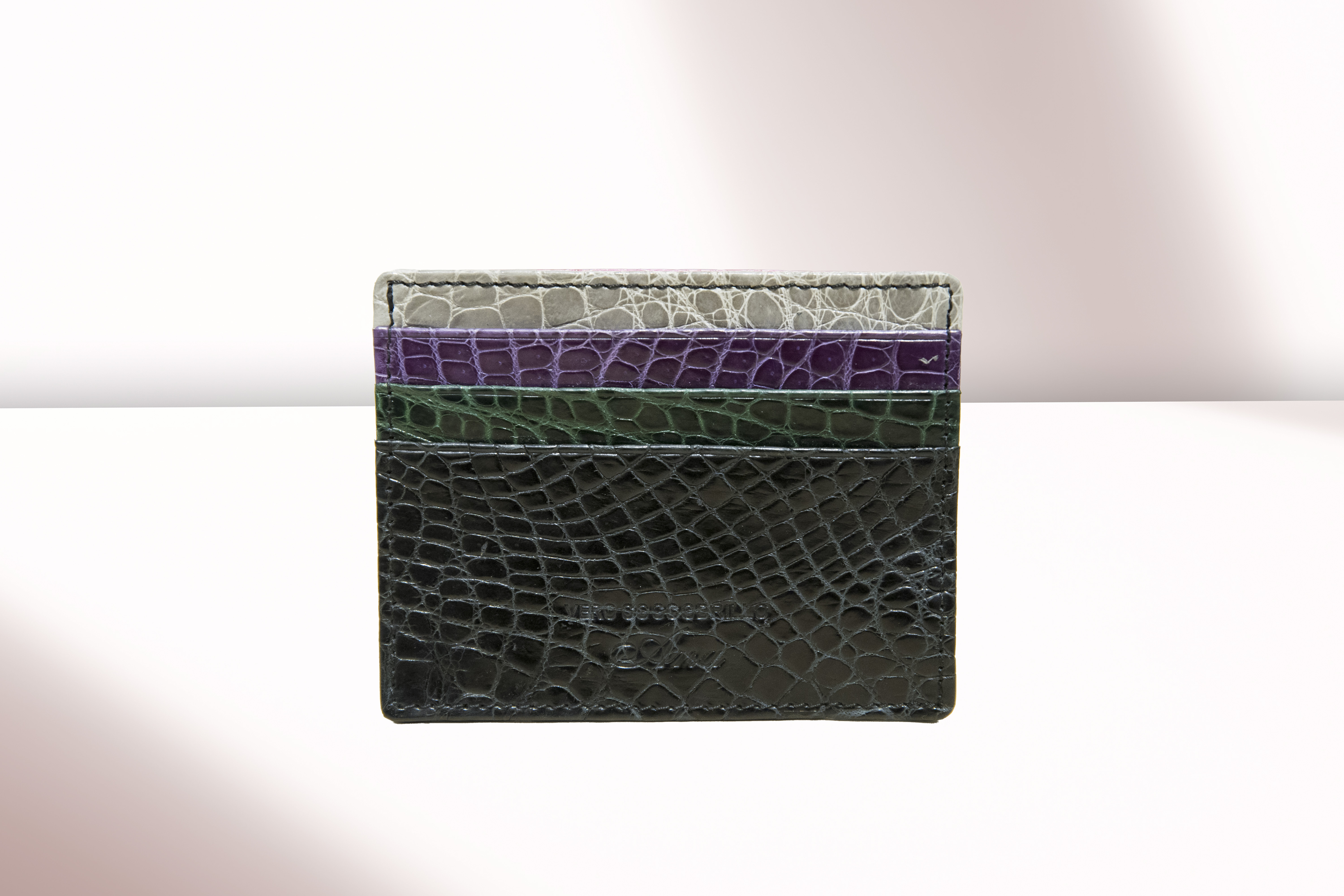ANA -  Croco Cardholder D-Face Gn/Pp/Gy