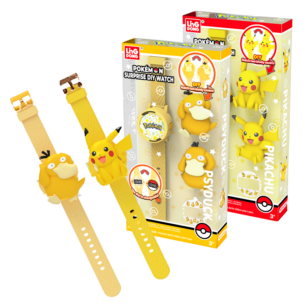 寶可夢驚喜DIY手錶-皮卡丘/可達鴨