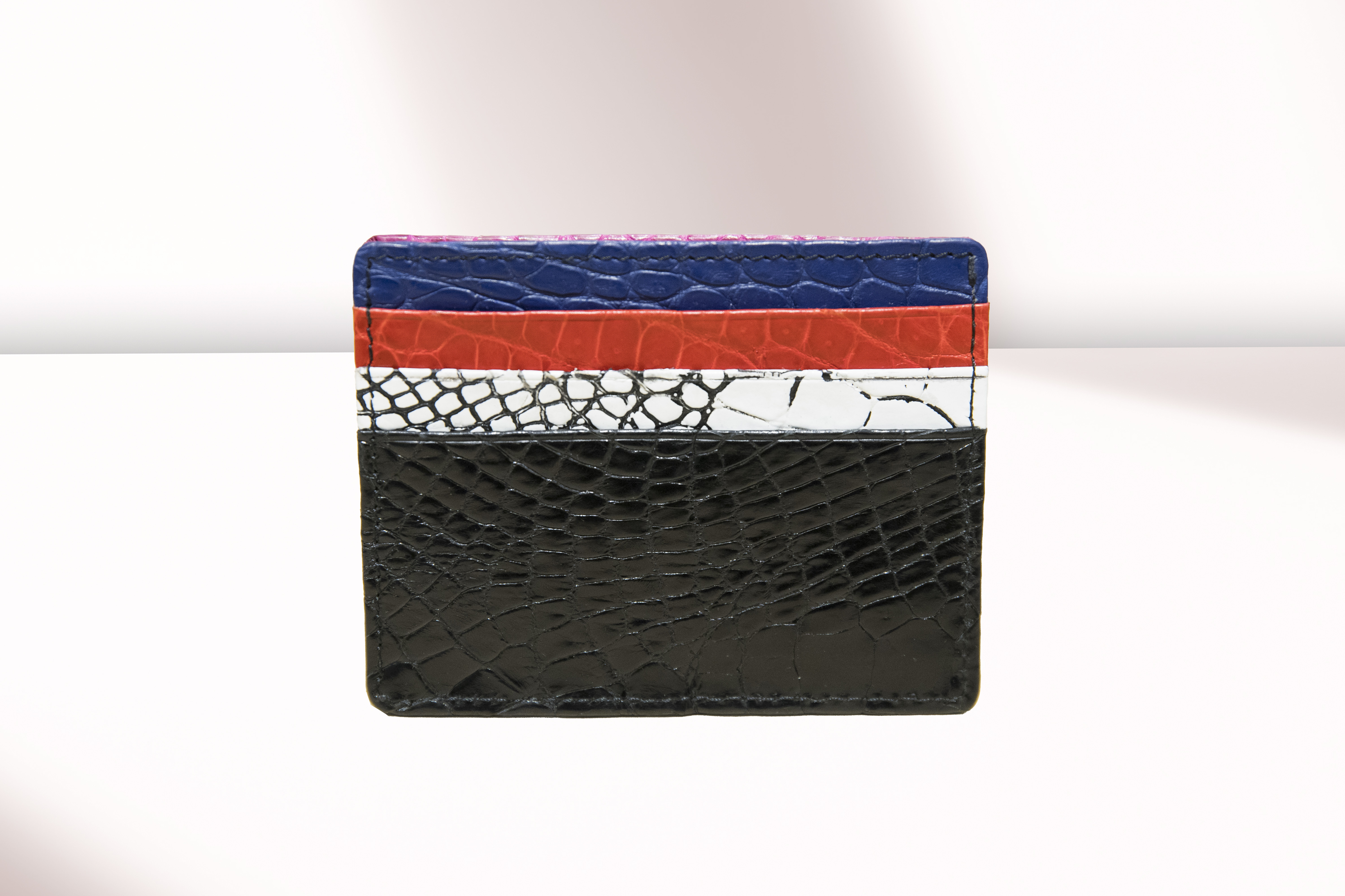 ANA -  Croco Cardholder D-Face Wh/Rd/Bl