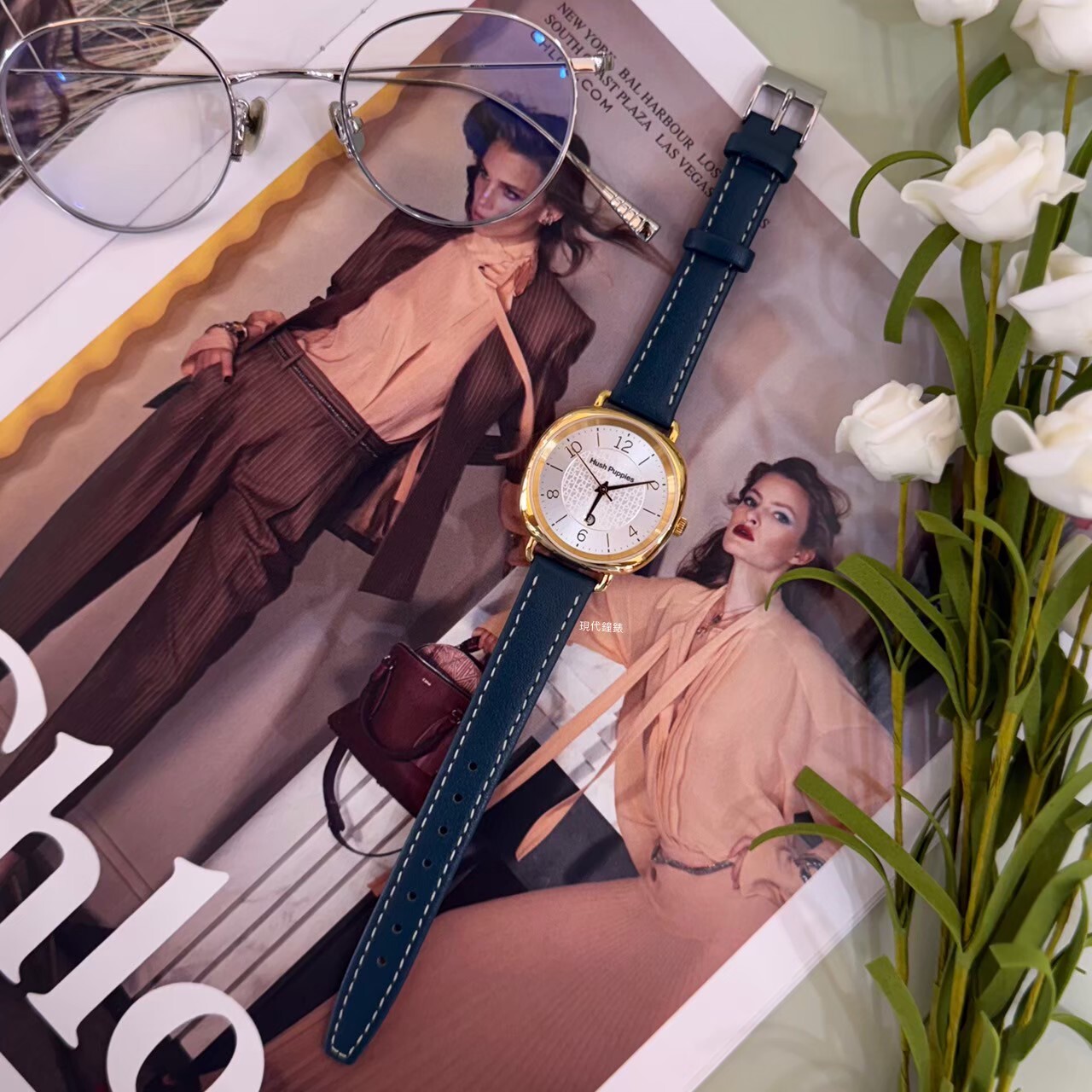 【Hush Puppies】美式經典光耀女錶HP.3897L.2507 34mm  現代鐘錶